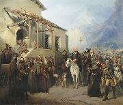 Field Marshal Alexander Suvorov at the top of the St. Gotthard September 13 Creator:Adolf Charlemagne.